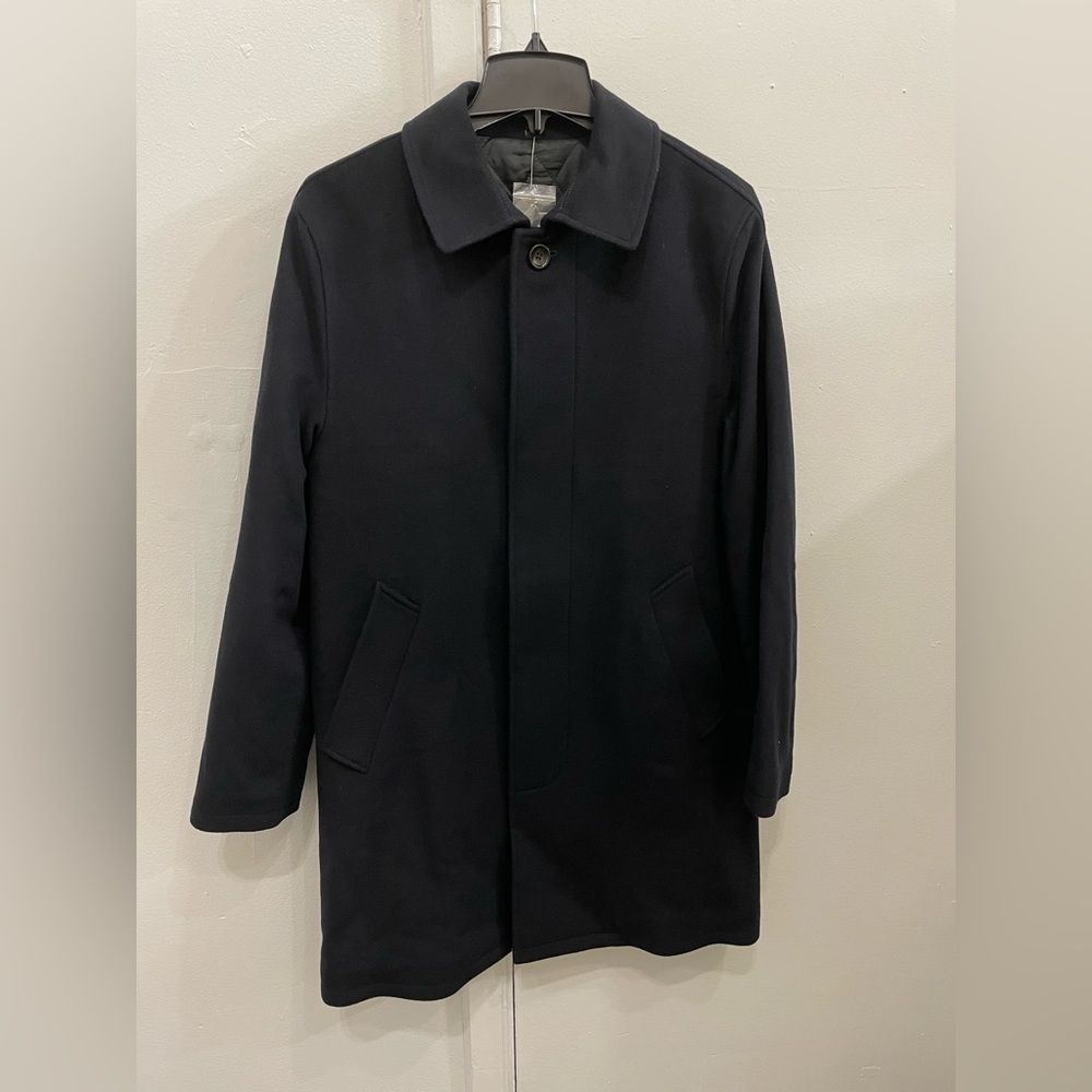 J.Crew Men’s Ludlow Car Coat in Wool-Cashmere Navy Size 36S